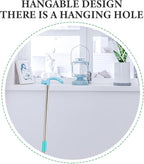 2pcs Broom and Dustpan Handle Grips 19mm Light Blue PVC Replacement Sleeve for Household Cleaning Tools and Clothesline Poles