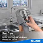 Microfiber Cleaning Cloth, 50 Pack Microfiber Towels for Cars Reusable Shop Rags Bulk Lint Free Cleaning Towels for Car Kitchen Automotive Bar Mechanic Restaurant Garage, 11.5"x 11.5", Grey