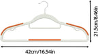 40 Pack Heavy Duty Plastic Hangers, Non Slip Clothes Hangers with Rubber Pads and 360° Hook - Thin Space Saving Hanger, Closet Organizer for Shirt, Pants, Suit, Skirt, Coat - Orange