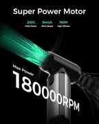 EG evoger Electric Air Duster,180000RPM Super Power Handheld Cordless Air Duster 6000mAh 3-Gear Adjustable Dust Blower for Computer, Keyboard,Outdoor, House, Car