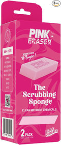 Pink Formula Pink Eraser – The Ultimate Scrubbing Sponge, Extra Durable, 2-Pack
