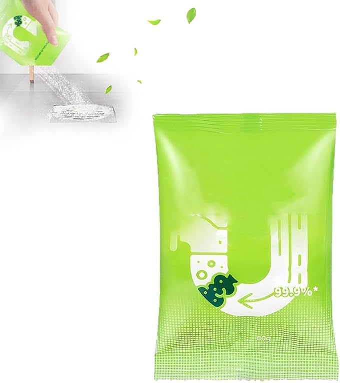 Powerful Pipeline Dredging Powder, 80g Powerful Sink And Drain Cleaner Powder, Drain Clog Remover Agent, Powerful Pipe Unclogger, Multi-Purpose Pipe Cleaner For Kitchen Bathroom Toilet (1PC)