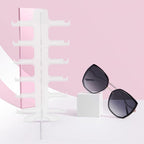 SUPVOX Multi-Layer Sunglasses Organizer Display Rack 6-Tier Plastic Eyeglass Holder Stand for Desktop Storage and Eyewear Display in Home Or Store