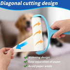 Large Lint Roller Refills for Pet Hair Sheets Extra 6.3 Inch 540Sticky Portable Pet Lint Remover for Clothes, Floor, Furniture, Carpet, Dog and Cat Hair Removal