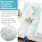 30 Count Heavy Duty Duster Refills with 2 Pcs Handles and Crevice Brushes Starter Kit, Microfibers Multisurface Dusters for Cleaning Home, Celling Fan, Blinds, Vent & Shelves(Blue)