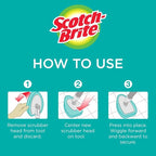 Scotch-Brite Non-Scratch Tub & Tile Scrubber Refill Pads,6 Count (Pack of 2)