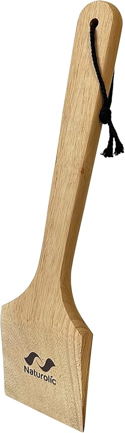 Naturolic All-Natural Wooden Grill Scraper for BBQ Grilling 14"| Grill Cleaner, Wood Scraper, Grill Grate Cleaner, and BBQ Cleaner | Bristle Free BBQ Scraper for Grill Cleaning | Eco Friendly