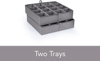 Covermates Keepsakes - Adjustable Zip-Top Storage Box - Configurable FlexGrid Compartments - Heavy Duty Polyester- Reinforced Handles - Stackable Design - Indoor Storage, Brown Heather