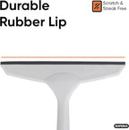 Superio Rubber Squeegee, 2 Pack, Streak Free All Purpose Window Squeegee, Comfort Grip Handle and Hanging Hook (Grey, 6 Inch- 2 Pack)