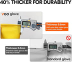 Vgo... 3-Pairs Reusable Household Gloves, Rubber Dishwashing gloves, Extra Thickness, Long Sleeves, Kitchen Cleaning, Working, Painting, Gardening, Pet Care (Size M, Yellow, HH4601)