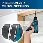 BOSCH CLPK22-120 12V Max Cordless 2-Tool Combo Kit with 3/8 in. Drill/Driver, 1/4 in. Impact Driver, (2) 2 Ah Batteries, Charger and Case