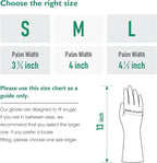 COOLJOB Small Reusable Rubber Dishwashing Cleaning Gloves for Kitchen Bathroom, Non-Slip Grippy Long Dish Washing Gloves with Flocked Cotton Liner, Flexible Durable & Waterproof, Mint Green, 1 Pair