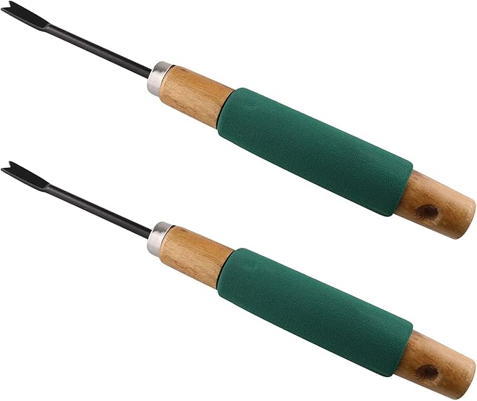 2 Pcs Weeder Tool Weed Picker Hand Weeder Puller Hand Tool Dandelion Fork Weed Remover Tools for Garden