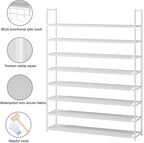 OYREL 8 Tier Shoe Rack Organizer Large Shoe Storage Rack for Closet Entryway Shoe Holder Space Saving Shoe Shelf Shoe Stand Tall Shoe Tower Metal Shoe Rack Holds up to 32-40 Pairs of Shoes
