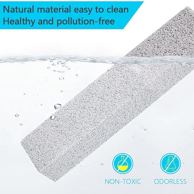 4TH Pumice Stone for Toilet Bowl Cleaning,Remove Away Limescale Stain,Hard Water Rings,Calcium Buildup,Iron and Rust,Pumice Stick for Tile/Bath-tub/Kitchen/Grill/Household - 4 Pack