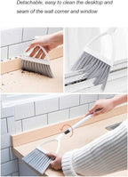 Mini Broom and Dustpan, Home Kitchen Sweeping for Kids(White+Gray)