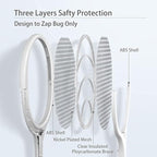 Electric Bug Zapper Racket Mosquito Fly Gnat Wasp Killer USB Type-C Rechargeable Electric Fly Swatter Racket Fly Mosquito Zapper Indoor Rotating Head (1 - Pack)