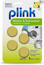 Plink-9024 Summit Brands Washer and Dishwasher Freshener Cleaner, 4 Tabs, Yellow, 1 Count (Pack of 4)