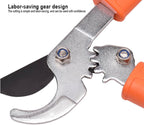 Edward Tools 19" Gear Drive Gardening Loppers - Heavy Duty Lopper Pruner with Gear Drive for Extra Leverage - High Carbon Steel Teflon Coated Blade - Ergo Grip Rubber Handle