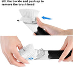 SUBEKYU Dish Brushes with Soap Dispenser, Kitchen Dish Scrubber Brushes with Handle, Dishwashing Cleaning Scrubbers for Dishes/Pans/Pots, Black, 2Pack