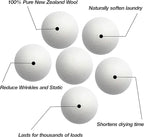 Wool Dryer Balls XL 4-Pack - 100% Pure New Zealand Wool, Ecoigy Natural Fabric Softener, Reduces Wrinkles & Drying Time, Ideal for Essential Oils, Dryer Sheets Alternative,Dryer Balls Laundry Reusable