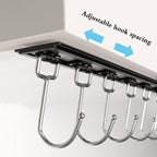 2PCS Utensil Racks with 8 Hooks 17 Inch Kitchen Utensil Holders Hanging Utensil Rack Multifunctional (17 inch)