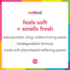 Method Fabric Softener; Beach Sage; 53.5 Ounces; 45 Loads; 4 pack; Packaging May Vary