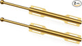 FIRJOY 12" Valet Rod for Closet Pull Out (2 Pack, Brushed Gold)