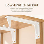10 inch Closet Rod Bracket Support 400lb WYGWP Heavy Duty Closet Shelfs Support with Rod Holders, Wall Mounted Shelf Shelving Brackets with Hook for Wardrobe Walk-in Closet and Armoire(4pack White )