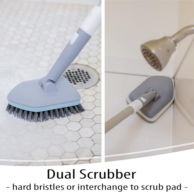 Don Aslett's Ultimate Cleaning Set | Includes 3 Cleaning Cloths, 15" Machine Washable Microfiber Mop Pad, Hard Bristle Brush, Scrubbing Pad, Grout Brush, and Collapsible Bucket for Bathroom or Kitchen