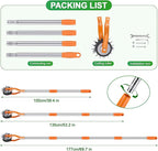 Wheel Rotary Edger Lawn Tool, Sidewalk 66.7Inch Manual Lawn Edger, Grass Edge Trimmer, Adjustable Stainless Steel Handle with Cushion Grip,Soil,Garden and Yard Tool,Orange