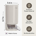 carrotez Utensil Drying Holder for Kitchen Counter, Self Draining, Small Utensil Cutlery Flatware Silverware Holder Drainer Cup, Beige, 1 ea