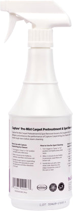 Capture Pre-Mist Soil Release for Carpet Dry Cleaner - Carpet Cleaning Pre Spray - Loosen Juice, Coffee & Wine Spill and Tough Rug Stains Eliminator - Multi-Purpose Cleaning Essentials (24oz)