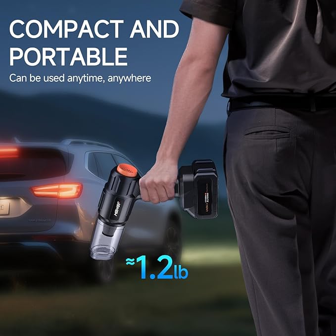 Car Vacuum Portable Cordless,35000PA High Power Suction & Blower, Cordless Handheld Vacuum Cleaner for Car, Home, Office, Pet(Stellar Black)