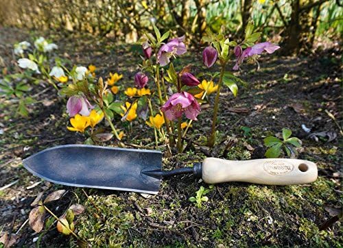 DeWit Forged Transplant Trowel with Short Handle, Lightweight & Durable Garden Tool with Comfortable Grip for Planting, Digging & Transplanting