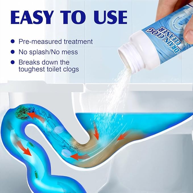 4 Pack Sink Drain Cleaner – Upgraded Safe Powerful Formula for Kitchen Pipes and Household Drain Unclogging