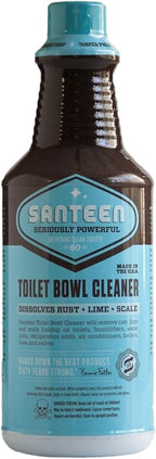 Santeen Toilet Bowl Cleaner | 6-pack of 1-quart bottles | Removes Rust, Lime, and Scale buildup