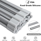 MERRYBOX Roll Up Dish Drying Rack, Silicone Wrapped Over The Sink Dish Rack Foldable Dish Drainer Anti-Slip Dish Racks for Kitchen Counter, Multipurpose Kitchen Sink Drying Rack, 18" x 13", Light Gray