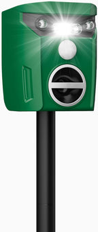 1 Pack Solar-Powered Ultrasonic Animal Repellent Outdoor, Deer Repellent Devices with Motion Sensor, Waterproof Deer, Cat, Raccoon, Coyote, Rabbit Deterrent for Yard, Garden, Farm