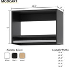 MODCART Tall Hanging Closet Unit, Modular Closet System, Wood Closet System Organizer with Storage for Walk In Closets, Clothing Rack Wardrobe Closet for Hanging Clothes, Bedroom, Black, 28.5"W