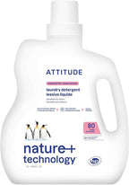 ATTITUDE Liquid Laundry Detergent, EWG Verified, HE Compatible, Plant-Based & Vegan, Natural Laundry Soap, Unscented, 80 Loads, 67.6 Fl Oz