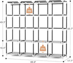 VTRIN Portable Closet for Hanging Clothes 67 Inch Wide Large Capacity Portable Wardrobe Closet with Cover, 4 Storage Shelves and 4 Hanging Rod Sturdy Free Standing Closet for Bedroom, Black