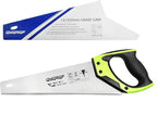 14 in. Pro Hand Saw, 11 TPI Fine-Cut Soft-Grip Hardpoint Handsaw Perfect for Sawing, Trimming, Gardening, Cutting Wood, Drywall, Plastic Pipes, Sharp Blade, Ergonomic Non-Slip Handle (red)