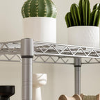 Golpart 5 tire Shelves Storage Wire Shelving Unit Metal Shelf Adjustable Organizers Storage Shelving with Wheels for Bathroom Laundry Room Kitchen Pantry12”D x 22”W x 69”H Silver