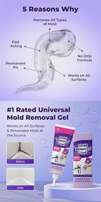 Household cleaning gel, removes dirt and odors, suitable for bathroom and kitchen tile grout, strong penetration, safe formula, won't damage surfaces (2-pack) (1)