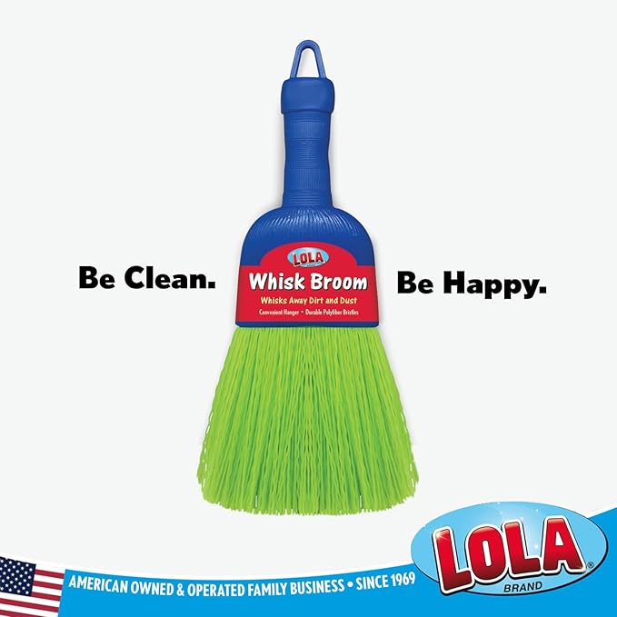 LOLA Whisk Broom, Hand Brush, 72 Pack, Durable Bristles, Whisks Away Dirt & Debris, Compact, Hang Hole for Easy Storage, Indoor/Outdoor