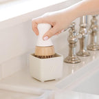 Nellie's Dish Butter - Zero-Waste Alternative to Liquid Dish Soap with Reusable Ceramic Container (White) - Light Lemongrass Scent - Plastic-Free Dishwashing - (Made in Canada)