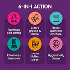 Vamoosh 6-in-1 Dishwasher Cleaner | Natural Citric Acid Cleaning Formula | Limescale Removal | Grease Elimination | Eco-Friendly | Made in the UK | 50g (Pack of 15)