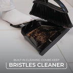O-Cedar Indoor & Outdoor Strong Sweep Broom & Brush Bundle | Heavy Duty Bristles Remove 99% of Dust & Dirt in One Sweep | Step-On Dust Pan | Safe for Hardwoods, Powerful on Outdoor Debris