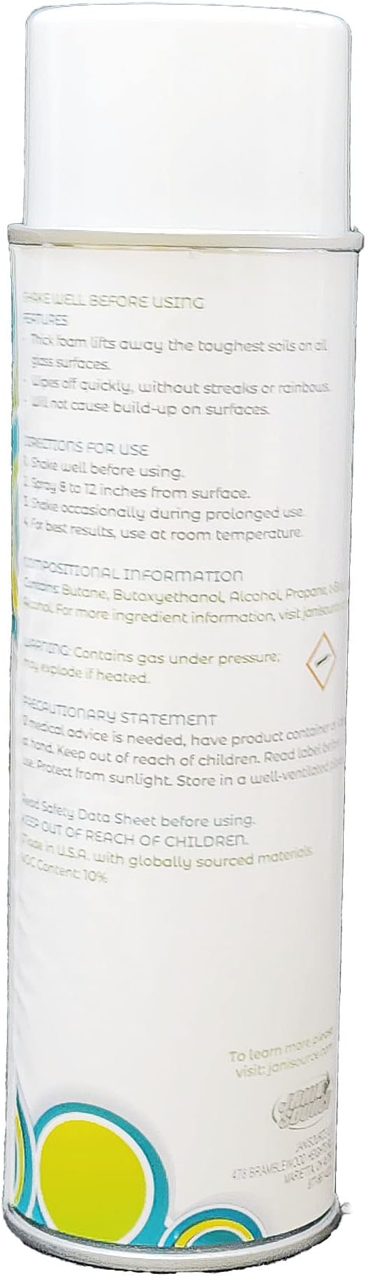 Fenestre Premium Glass Cleaner, Foaming, Aerosol, 3 pack (19 oz)